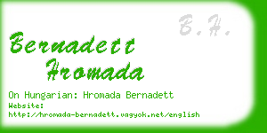 bernadett hromada business card